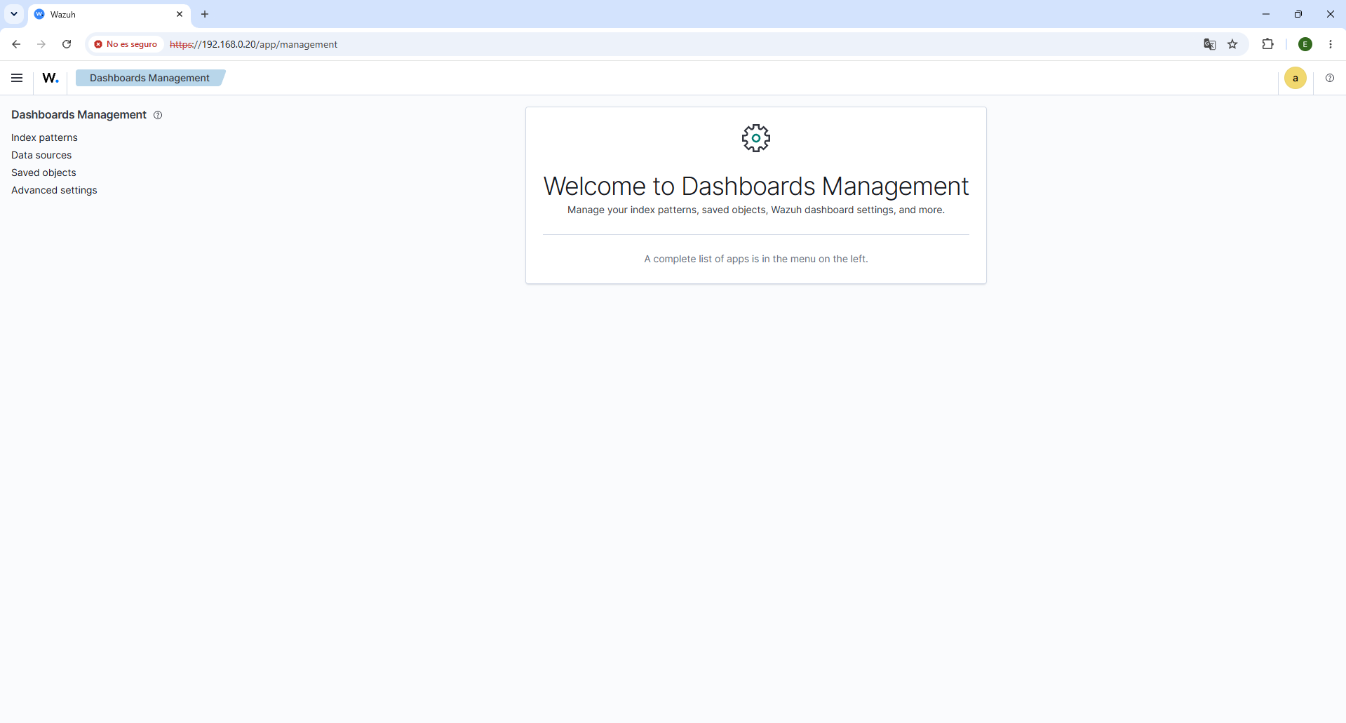 Dashboard de Wazuh